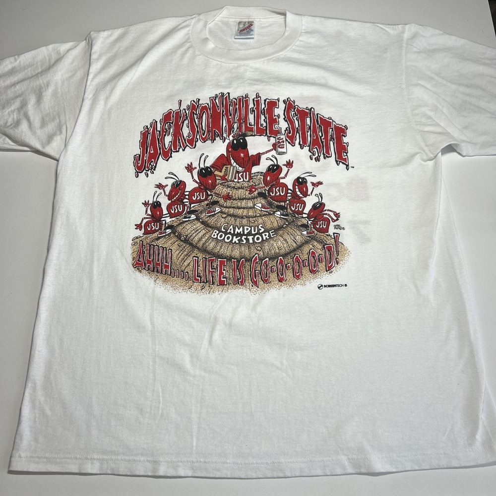 Vintage 1996 Jacksonville State University Campus Bookstore T-Shirt Tee Adult XL